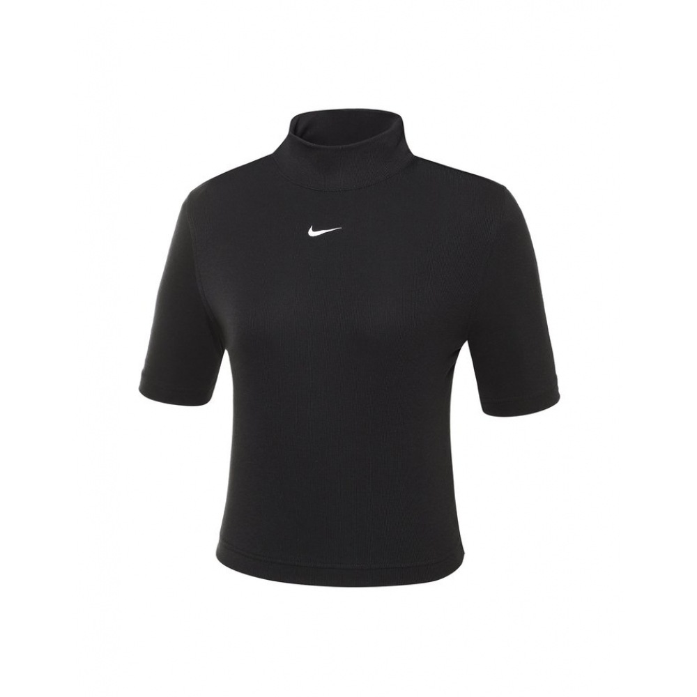 ナイキレディースエッセンシャルリブ付きモックネック半袖Tシャツ DV7958_010