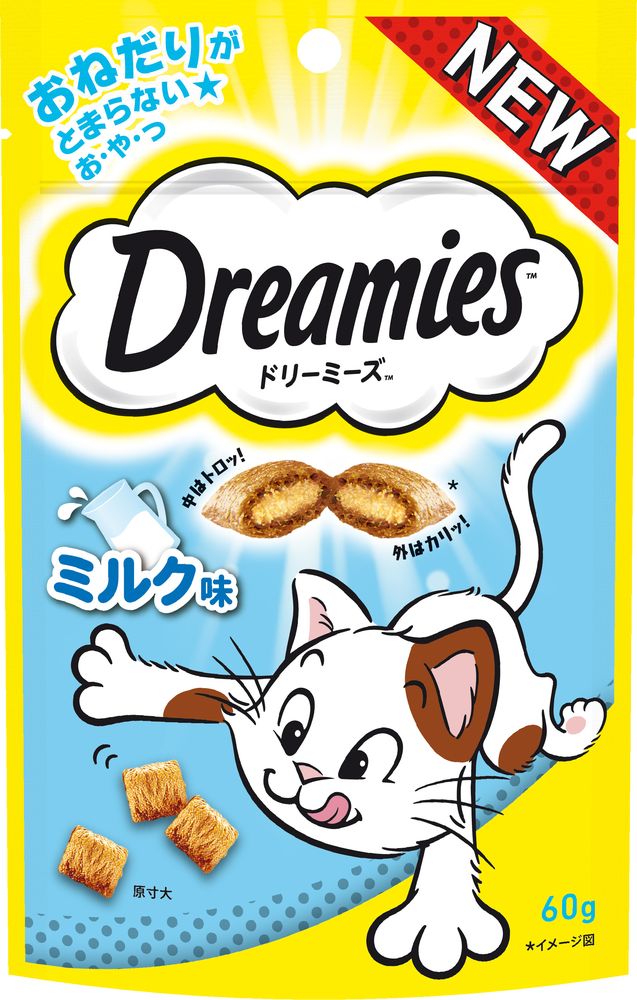 （まとめ買い）マース ドリーミーズ ミルク味 60g 猫用おやつ [x24]ドライフード