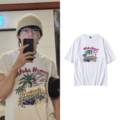 INS V着用 Tシャツ着用 防弾少年団トップス 半袖tシャ...のサムネイル