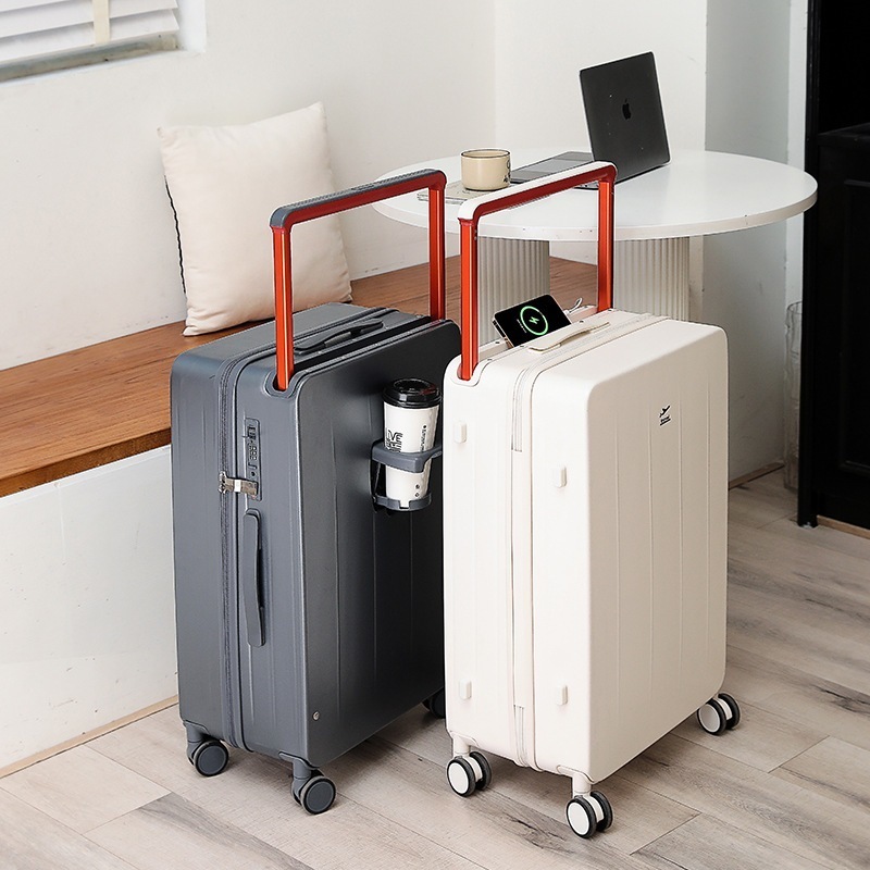 ワイドトロリーケース ジッパースーツケース パスワードボーディングケース ユニバーサルホイールスーツケース 落下防止ギフトボックス レザースーツケース ハンドバッグ