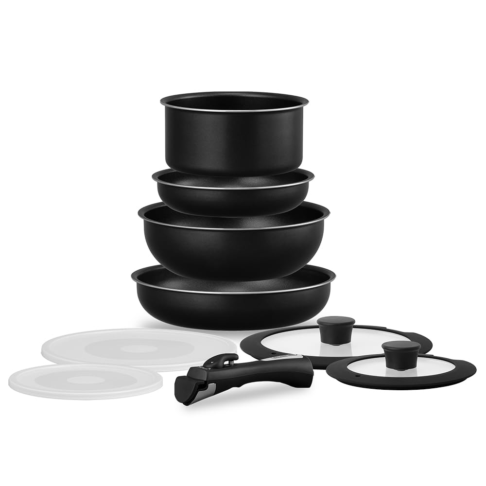 アイリスオーヤマ 取っ手のとれる 鍋 フライパンセット 9点セット ガス火専用 ダイヤモンドコートパン 軽量 こびりつきにくさ長持ち オーブンもOK 収納スッキリこびりつかずにお手入れ簡