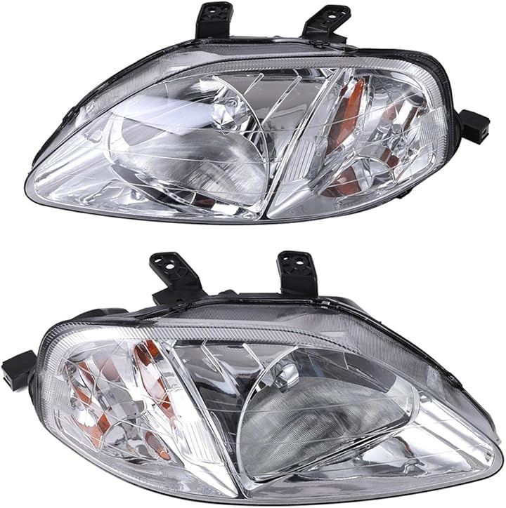 互換品ホンダ 用 ヘッドライト 左右セット シビック EK9 EK3 EK4 EK2 EJ7 後期 1998～2000 タイプＲ SIR フェリオ クーペ ハッチバック (クリアー)