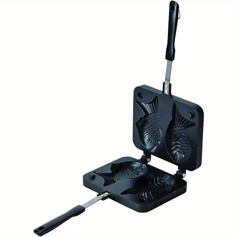 真珠メタルタイヤキスナックDE SEIIフロリン処理アウトドアキャンプD6536約総長370×幅180×高さ35mm