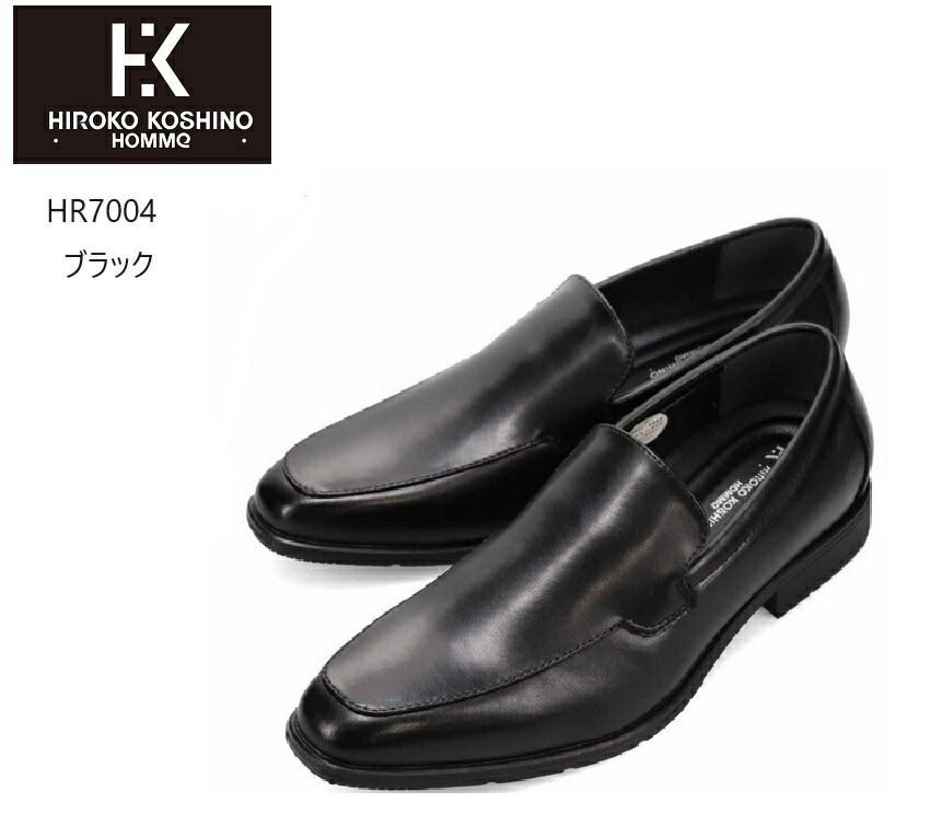 ヒロコ コシノ (HIROKO KOSHINO)HR7004 メンズ 本革 Uモカスリッポンバンプドレストラッドビジネスシューズ 需要性が高い軽量ソールを使用した 冠婚葬祭にも