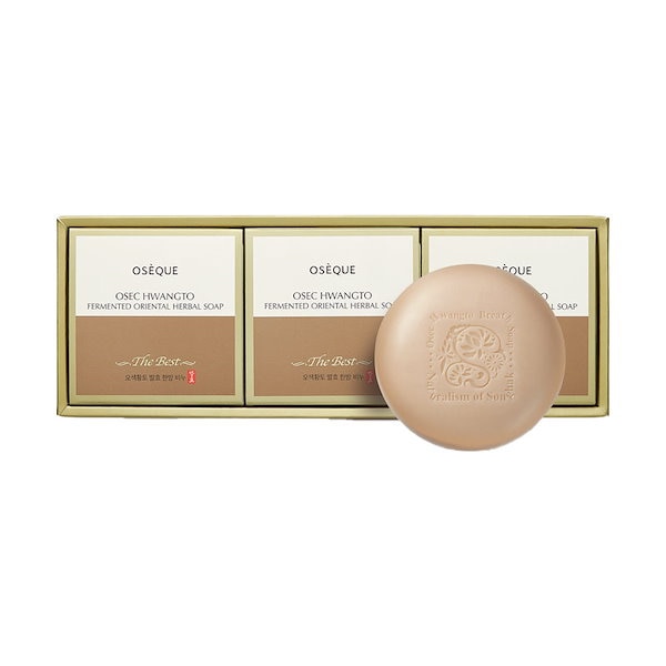 格安SALEスタート！ Qoo10] オジェク 3 X 100g 五色黄土発酵韓方石鹸 洗顔グッズ