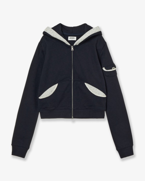 【AEAE】 ROUND POCKET HOODIE ZIP UP [NAVY] 正規品