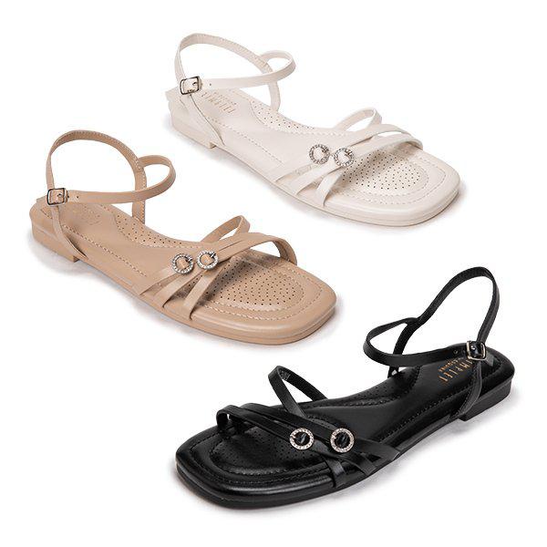 女性レナジュエルストラップサンダルEMSD543_545