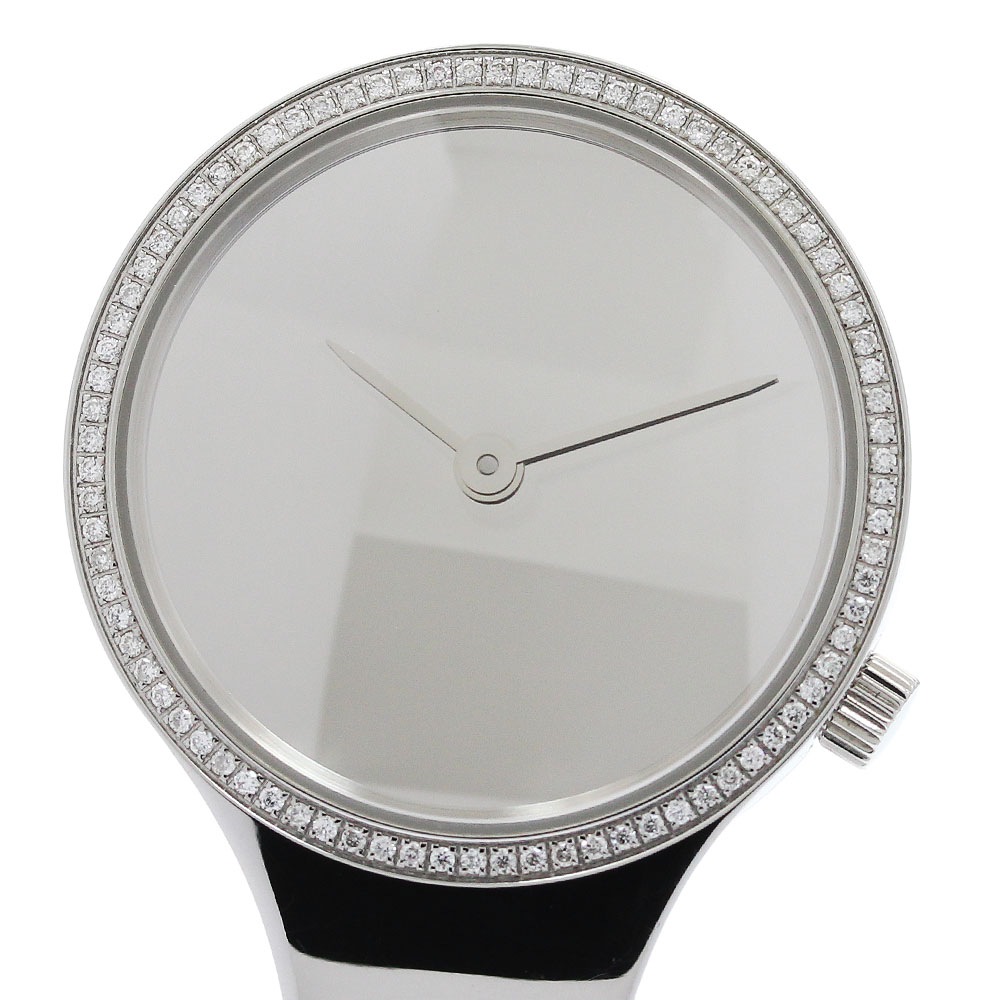 ジョージジェンセン Georg Jensen ヴィヴィアンナ ダイヤベゼル クォーツ レディース 良品 箱付き_960247【中古】