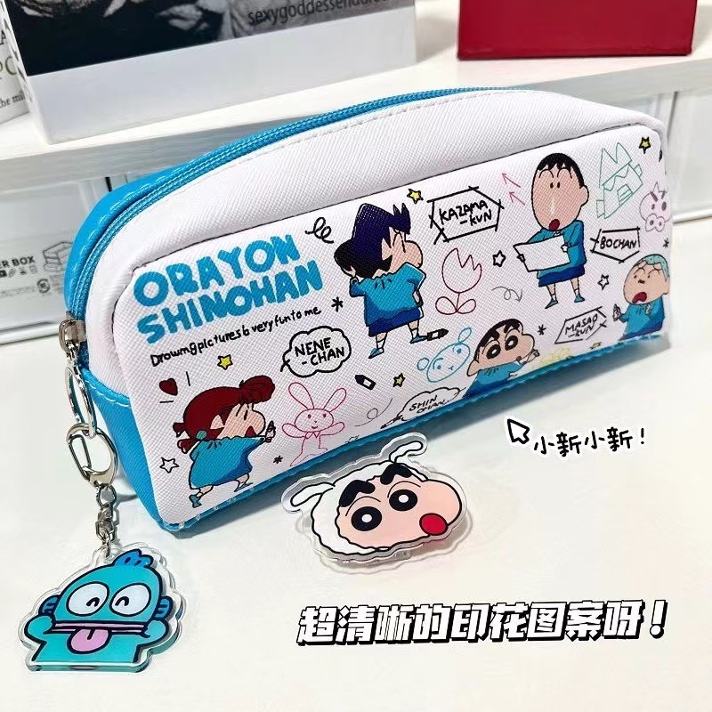 クレヨンしんちゃんペンバッグかわいい文具バッグ大容量収納バッグペンケース