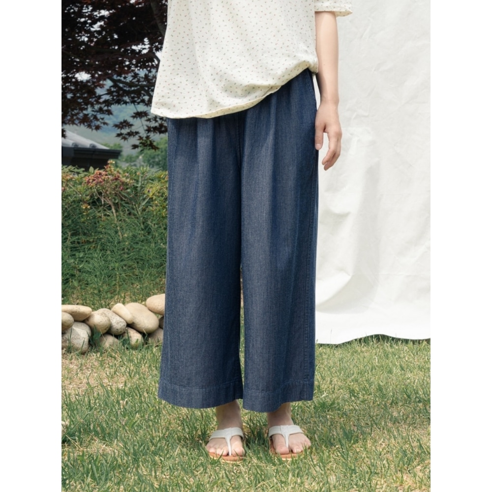 チキータ 26SS デニムテンセルシャーリングパンツインディゴ 652603ID