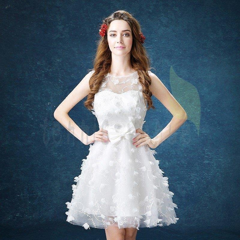 ミニドレス 白 安い ウエディングミニドレス 結婚式 ミニドレス 演奏会 パーティードレス 二次会