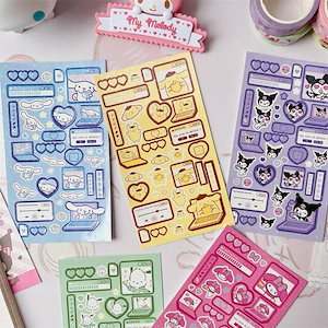 サンリオプリン玉桂犬美楽ティクロミかわいいグー盤diyグーシール手帳アニメ素材