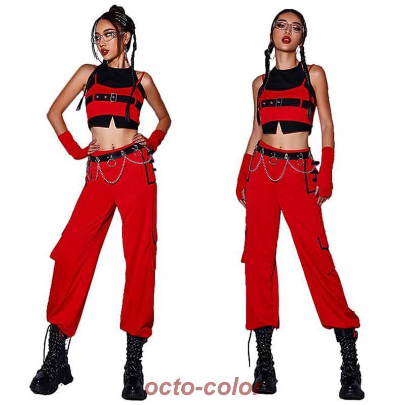 レディース 大人 韓国ダンス衣装 衣装 3点セット トップス キュロット ネクタイ 半袖 DS演出服 ステージ衣装 jazz k-pop 団体服 舞台衣装 練習着