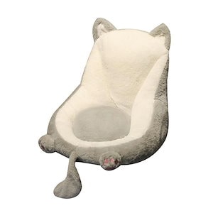 座椅子 クッション 猫柄 座布団 背もたれ付き 大きい 厚め フロアクッション 折りたたみ レストクッション 低反発 腰枕 柔らかい ミニソファー チェアパッド 座面クッション 可愛い オフィス