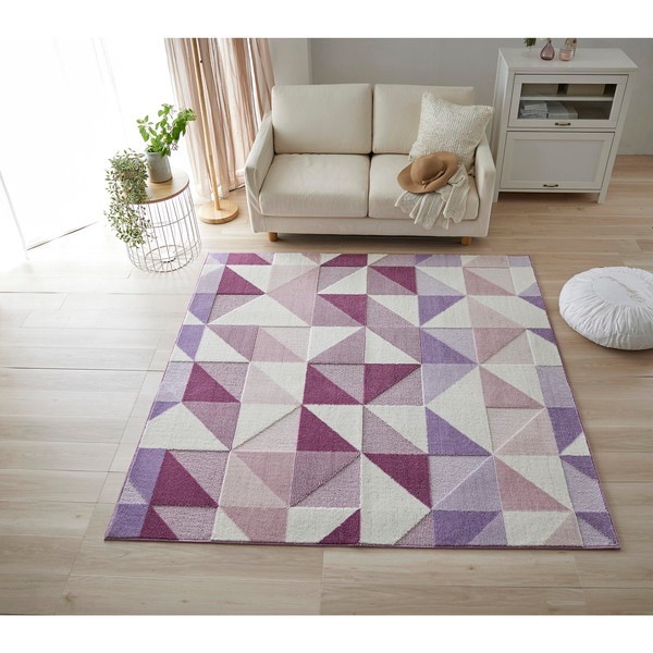 スミノエ 13139479 130190cm PU アレルブロック ラグ シーン 130×190cm パープル メーカー直送