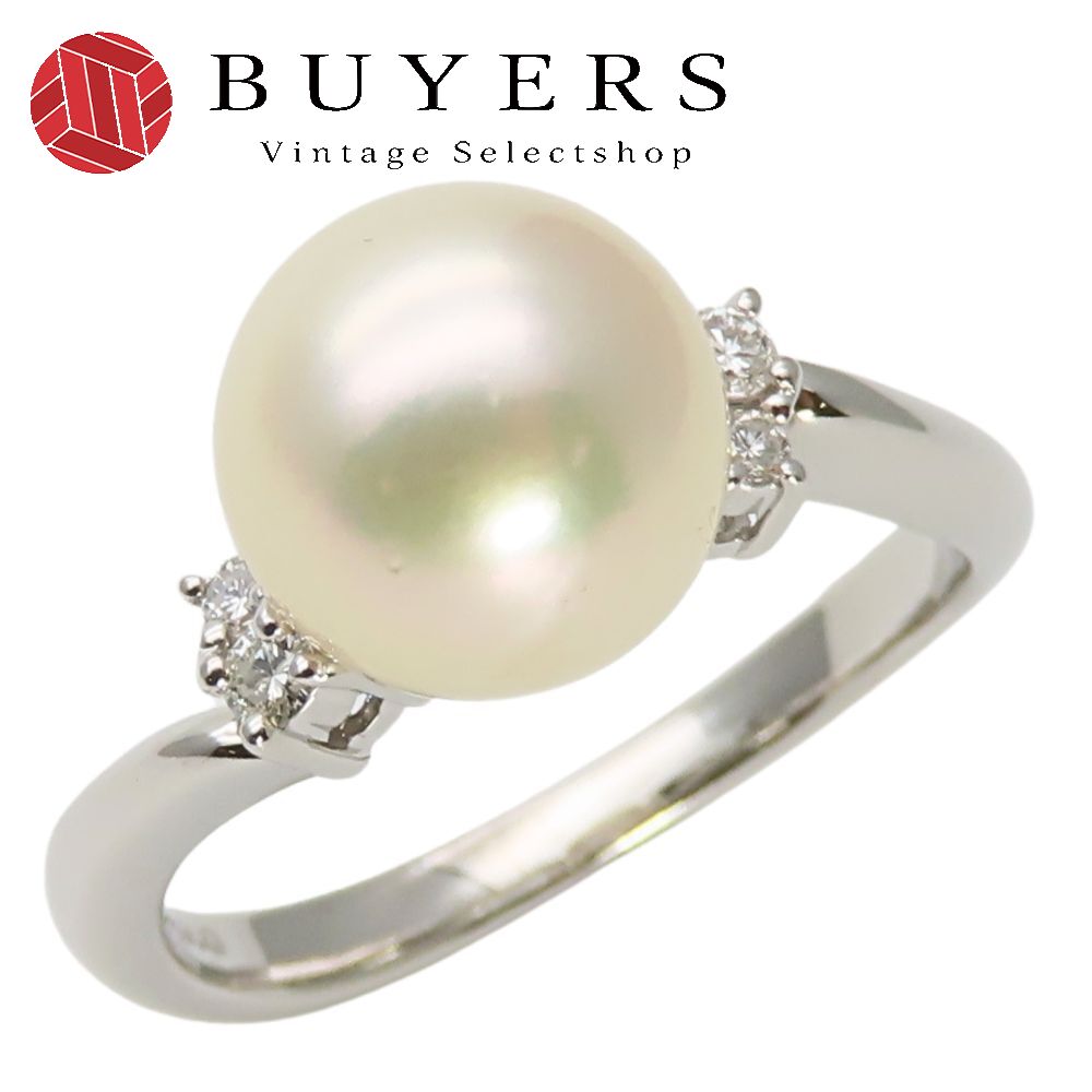 中古 リング・指輪 Pt900 ダイヤモンド パール 約6.0g シルバー ジュエリー シンプル レディース 女性