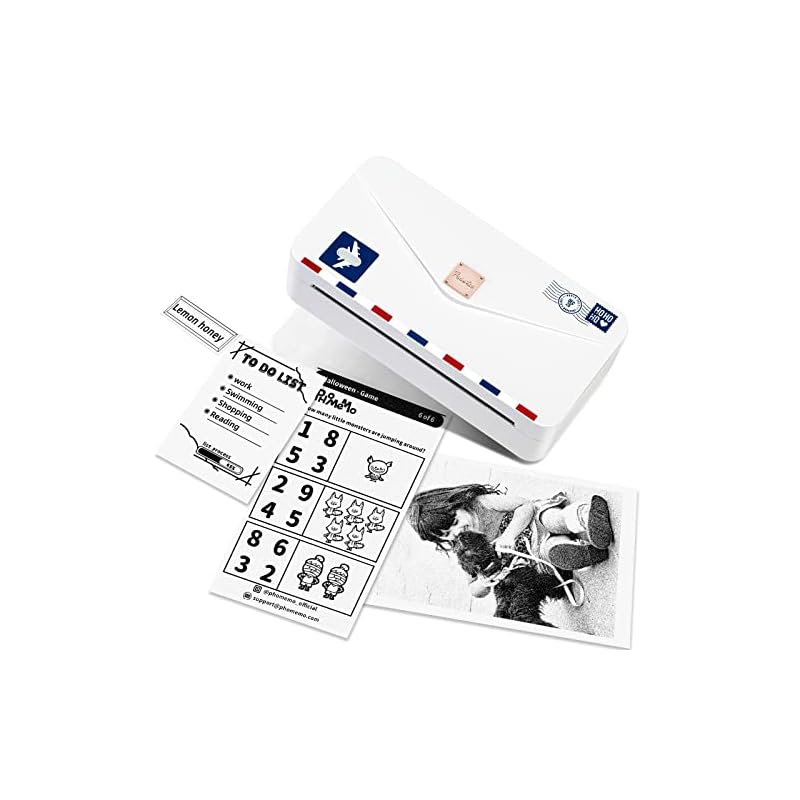 Phomemo M04AS ポータブルサーマルプリンタ スマホプリンター 15/53/80/110mm感熱紙対応 フォトプリンター メモプリンター Bluetoothプリンター 付箋プリンター ラベル