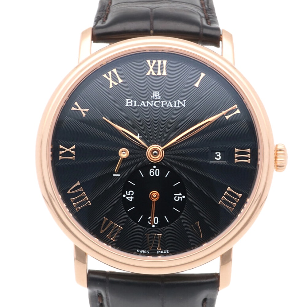 ブランパン ヴィルレ ウルトラスリム 腕時計 18金 K18ピンクゴールド 手巻き 1年保証 Blancpain 中古