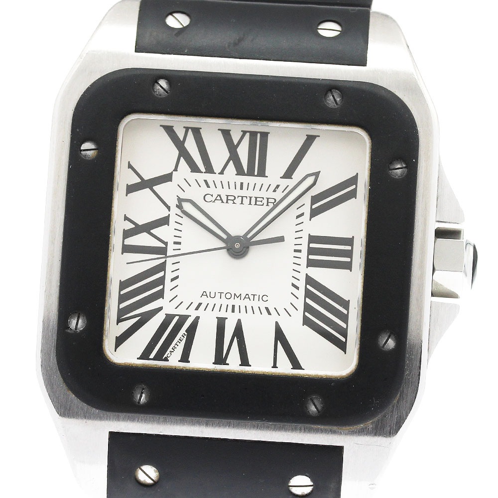 ベルト訳あり カルティエ CARTIER W20121U2 サントス100 自動巻き メンズ _956353【中古】