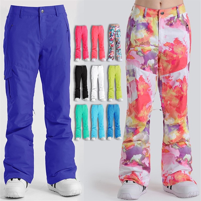 スキーウェア パンツ 単品 レディース 防水パンツ スノーウェア スノーボードウェア 無地 絞り染 防風防水防雪防寒保温通気 耐摩擦 韓国