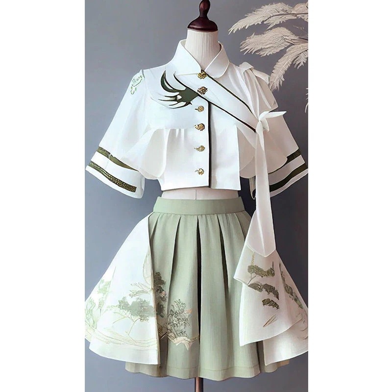 旅行用風婦人服ミルク系夏の初恋ソルト系生意気なスカートスーツ婦人系