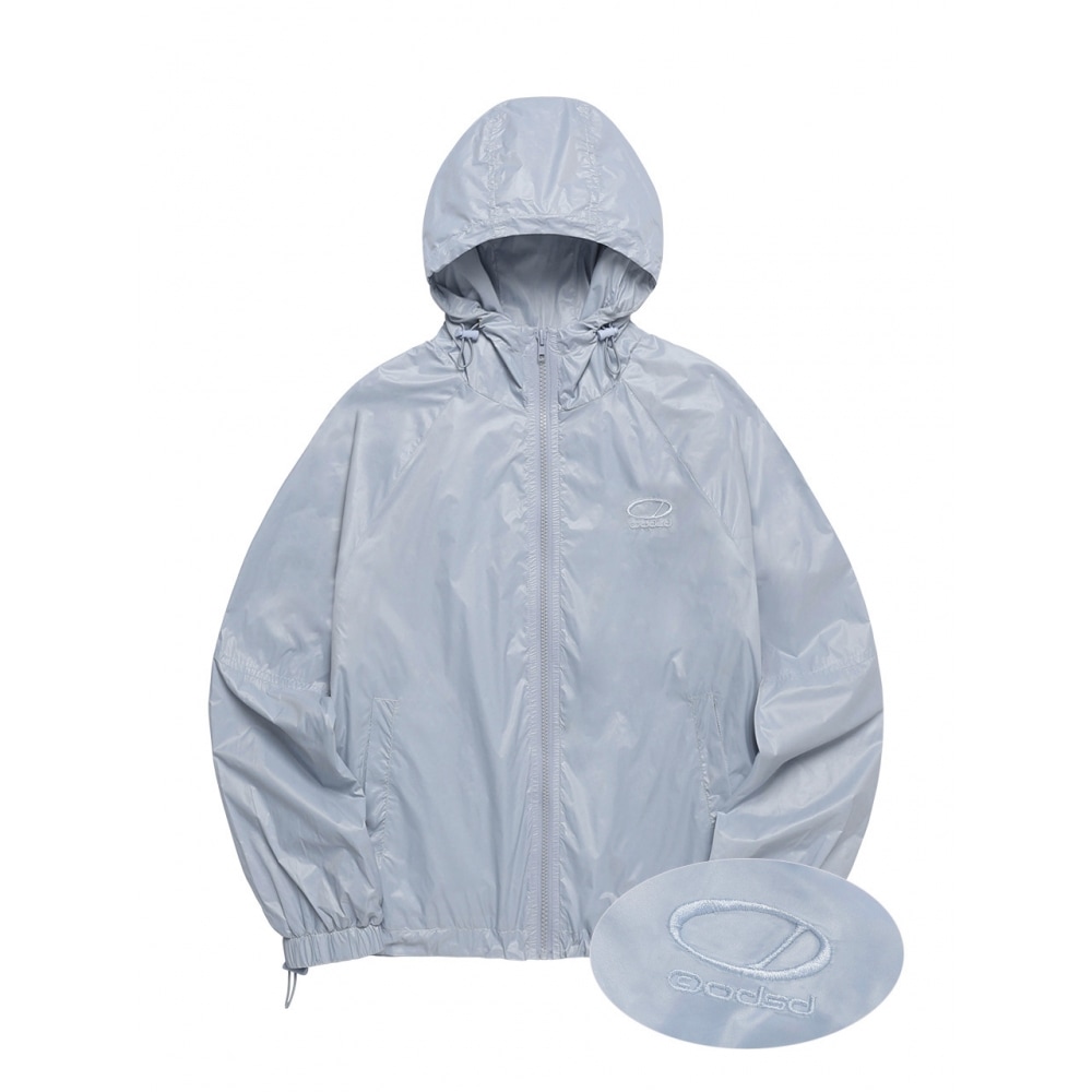 オッドスタジオグロッシーラグランウインドブレーカースカイブルー