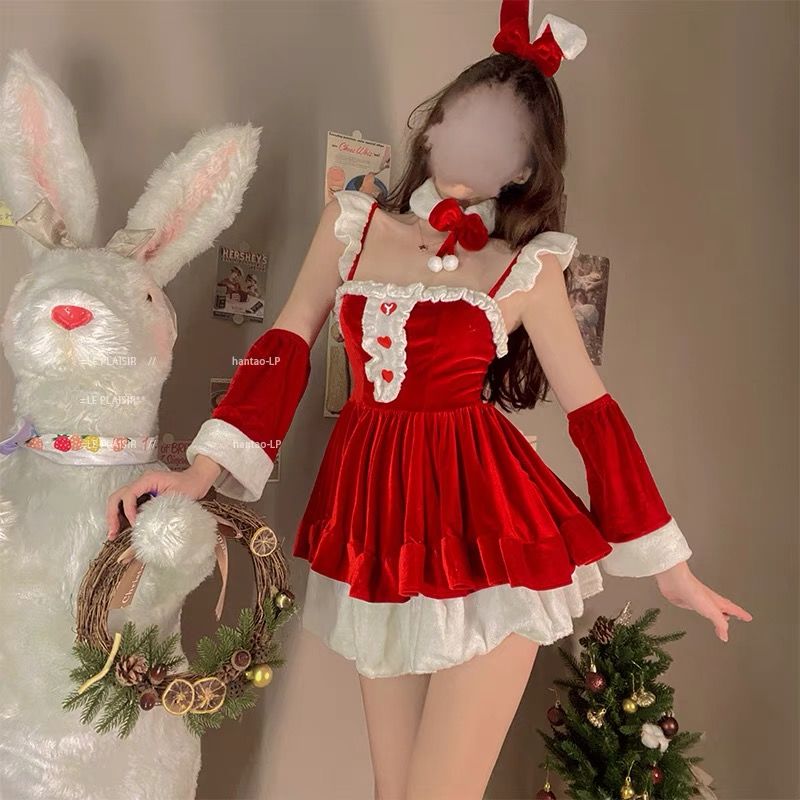 クリスマス サンタ コスプレハロウィン 衣装 かわいい コス 衣装 正月 シャツ ナイトクラブ セクシー バニードレス 純情 女性 スーツコスプレ・変装・仮装