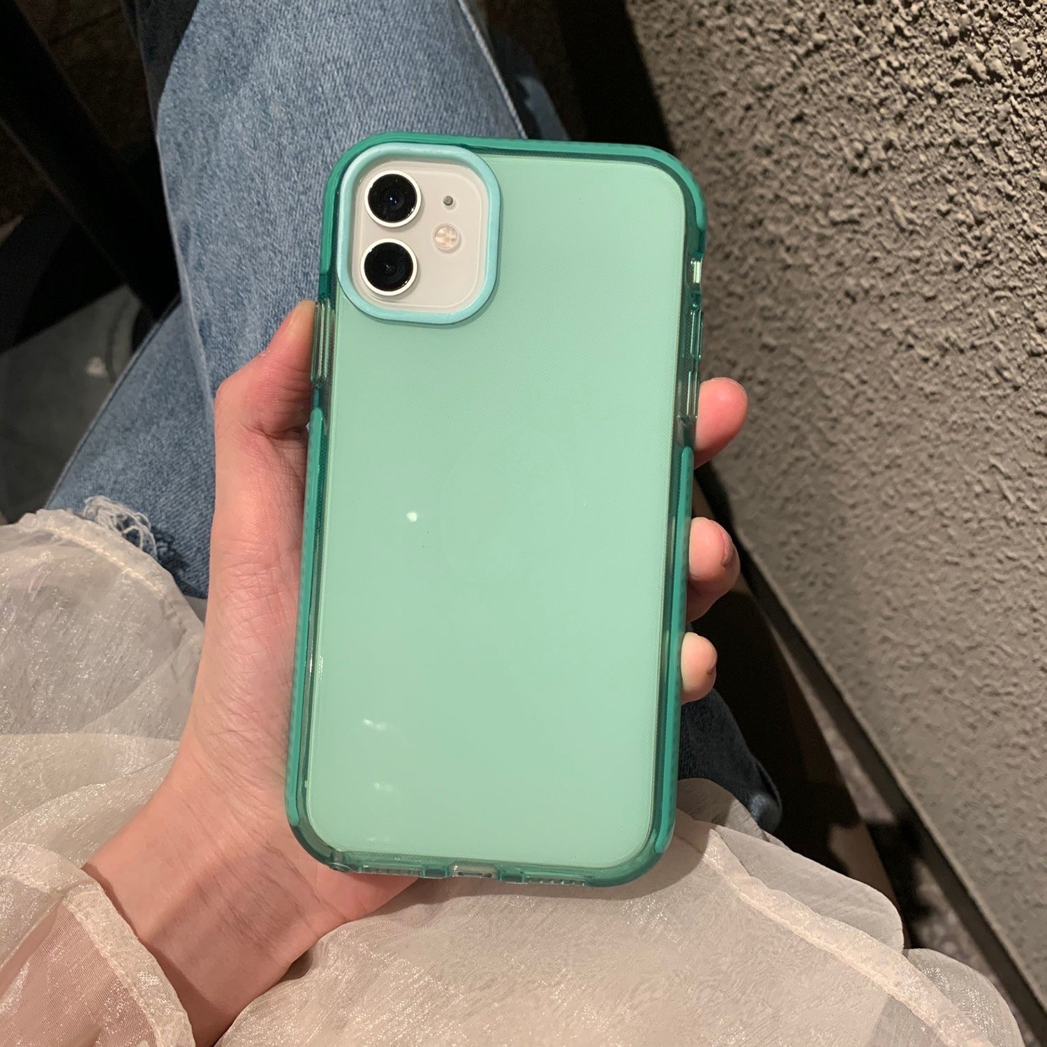 グリーン透明iPhone13保護 ケース7 最安値に挑戦 8スマホケースシリコンケースiPhone11 12pro