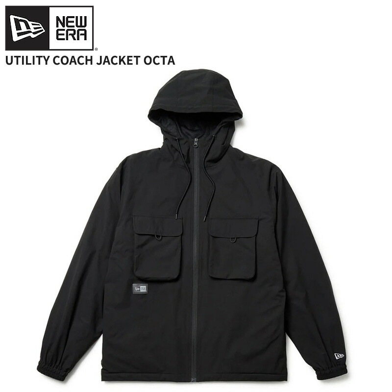 ニューエラ メンズ アウトドア ジャケット NEW ERA 長袖 ユーティリティー コーチジャケット OCTA ブラック 14668832