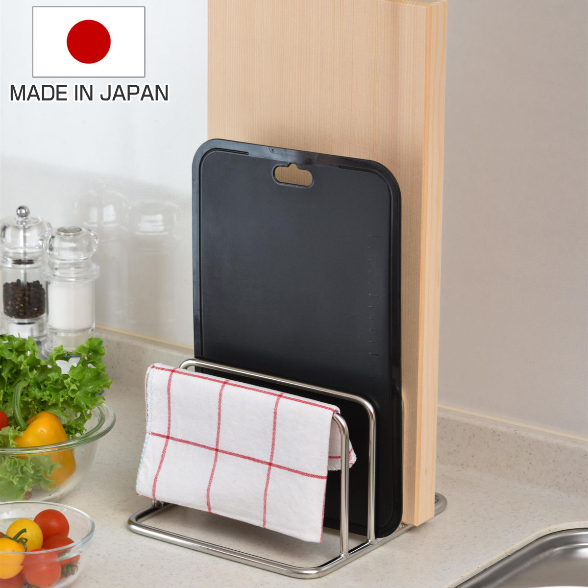 まな板スタンド オールステンレス 頑丈まな板立て 3枚用 ステンレス 日本製 まな板立て まな板ホルダー まな板置き まな板ラック まな板収納 まな板用スタンド まな板 まないた 俎板