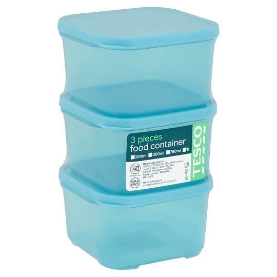 保存容器・キャニスター Tesco 3 Pieces Food Container Turquoise 200ml
