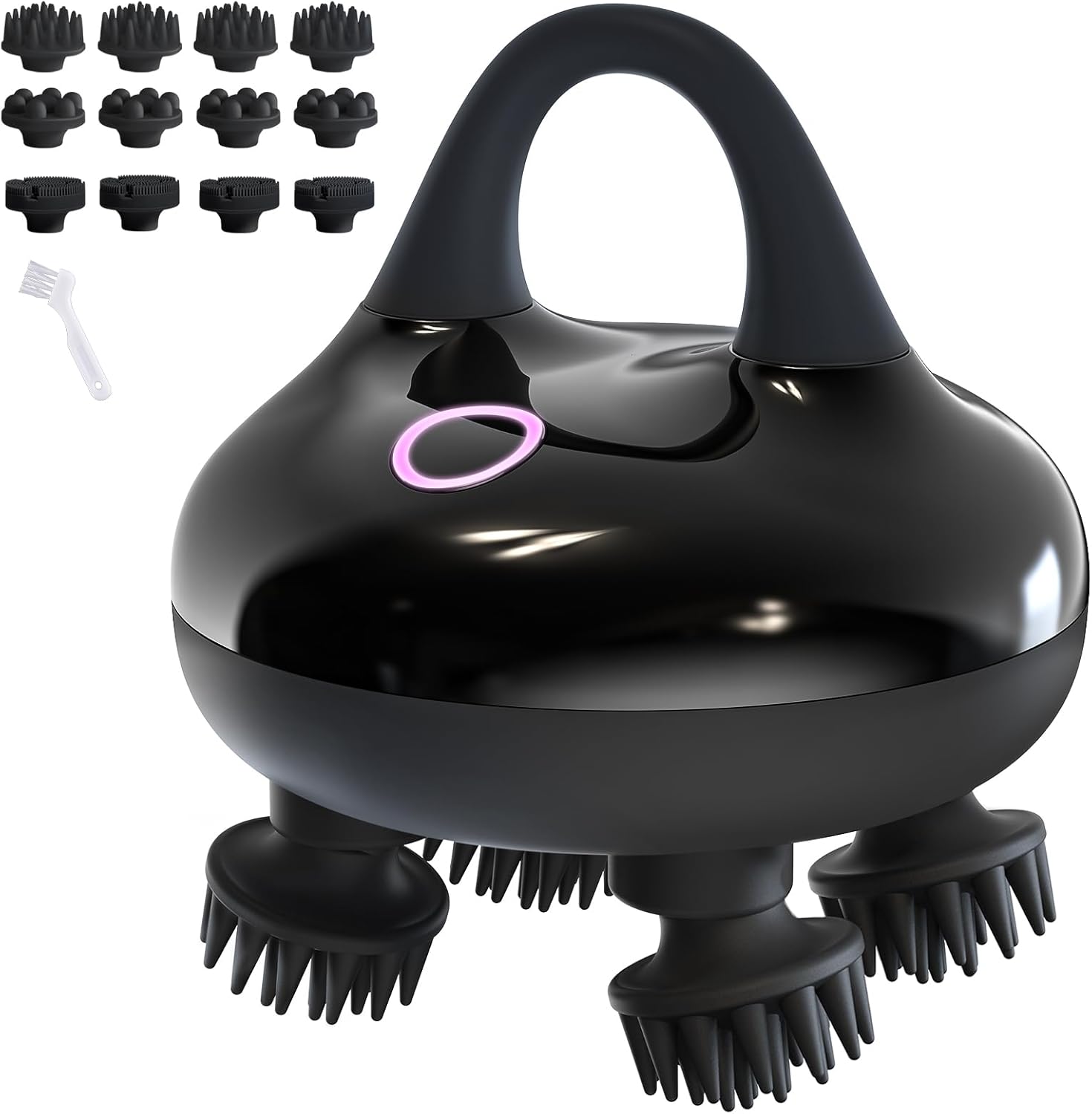 arboleaf 電動頭皮ブラシ ヘッドスパ スカルプケア 頭皮ケア 頭皮洗浄 頭皮エステ IPX7防水＆乾湿両用3D振動＆赤色LED搭載 ワンボタン操作 顔・全身適用 静音・軽量コードレス お風呂・