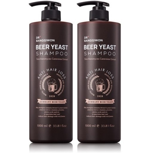 ビール酵母 脱毛症状緩和シャンプー 1000ml x 2個 (鎮静/弾力/保湿/栄養供給/活力/光彩/しわ防止)