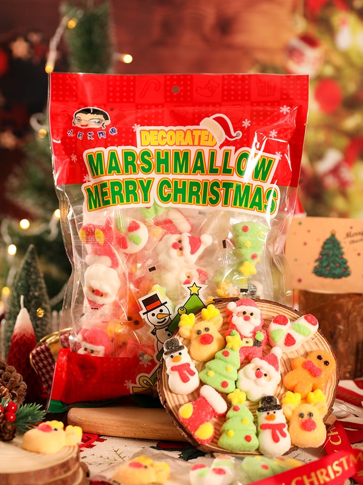 クリスマスキャンディ個包装のマシュマロ漫画サンタクロース雪だるまソフトキャンディクリスマスギフトスナック お菓子 大人 子供 誕生日プレゼント