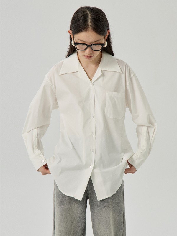 オモントエッグタルト気質長袖シャツレディース秋新作ニッチシックゆったりレイヤードシャツ 7,825円