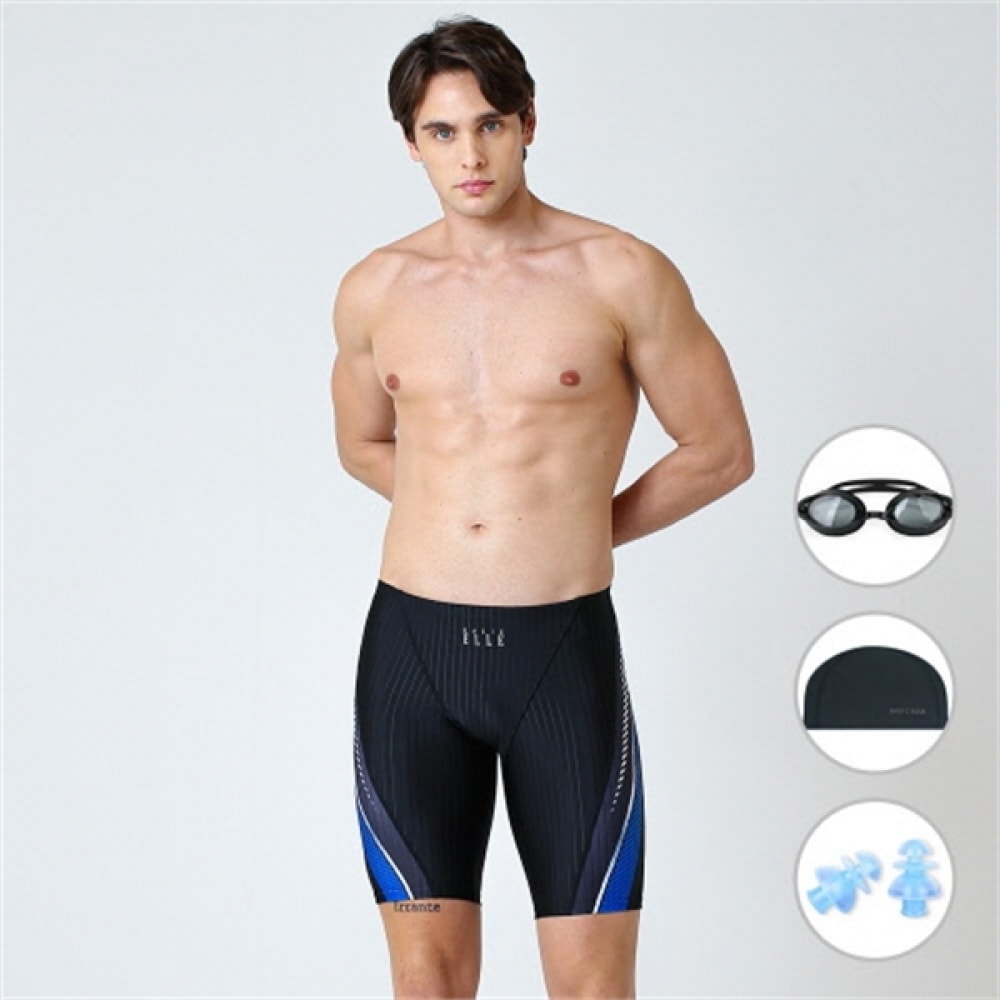 (ベーシックエル) メンズ室内水着 5パートスクエア水着 BEZ-T405K