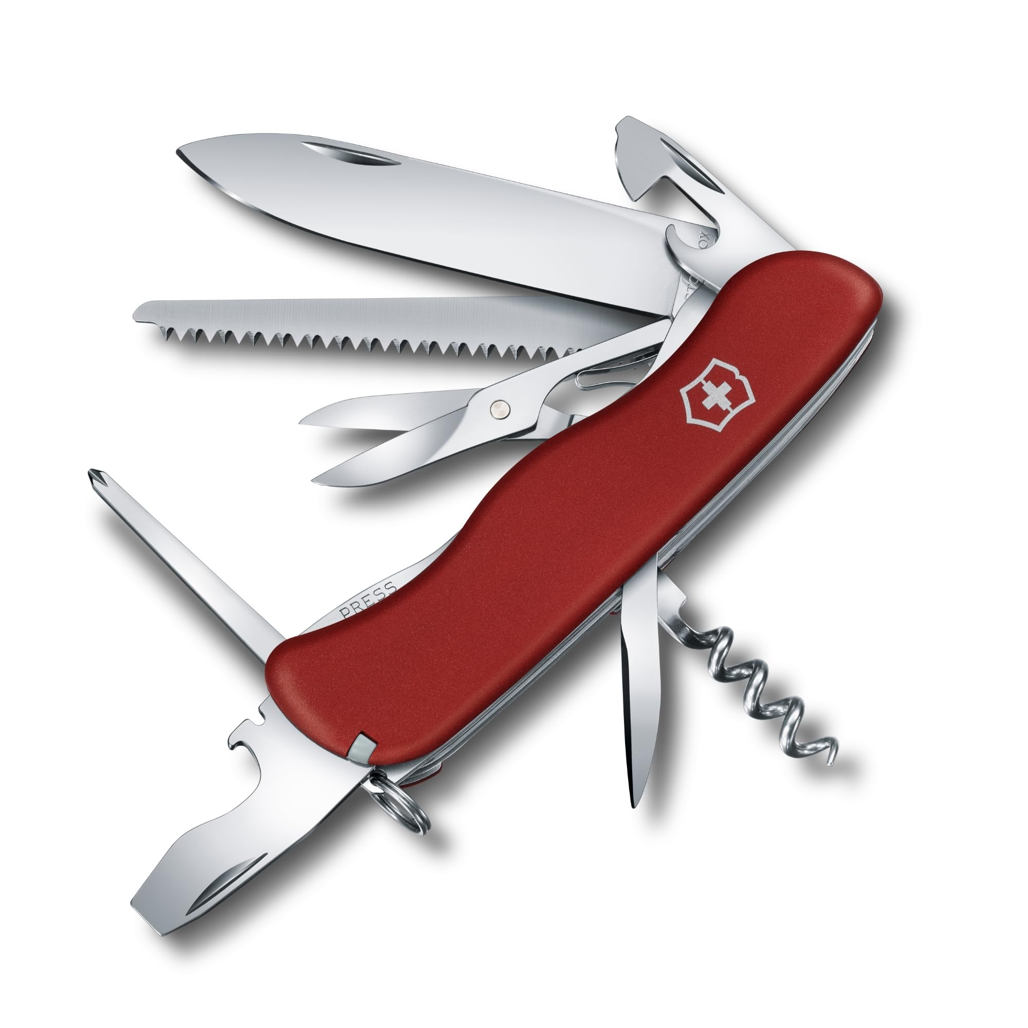VICTORINOX(ビクトリノックス) アウトライダーナイフ レッド アウトドア 釣り スイス・アーミーナイフ 多機能 キャンプ のこぎり付き 14機能を搭載したスイス製マルチツール十徳ナイフ【国内