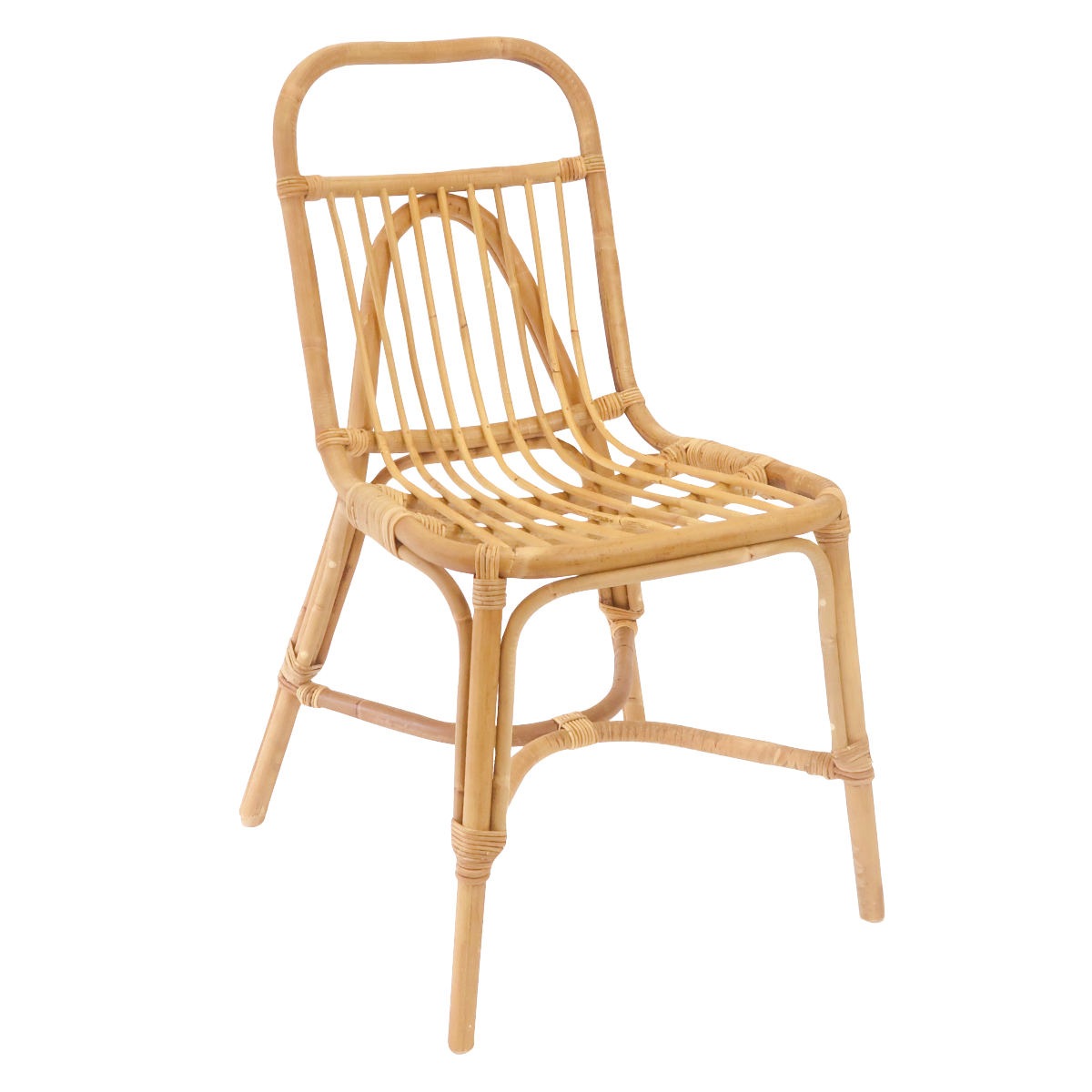 JUGLAS ダイニングチェア ラタン 座面高42cm ユグラ 籐 チェア 椅子 1人掛 ラタン製 完成品 リビング ダイニング 腰かけ アームレス パーソナルチェア 籐家具 インテリア