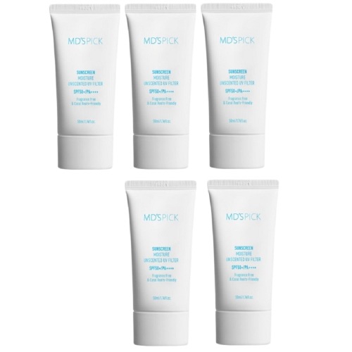 エムディスピック 無香子茶 水分 日焼け止め 50mlx5 全250ml SPF50+PA++++ すべての肌用 無臭 無色