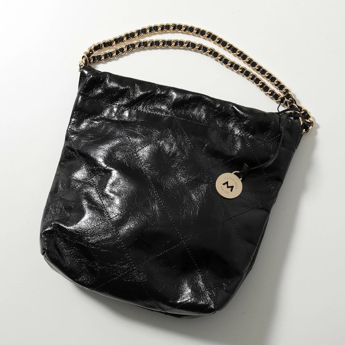 MARCO MASI マルコマージ トートバッグ 3358 SUZE レザー チェーン キルティング ステッチ ハンドバッグ ショルダー 鞄 NERO