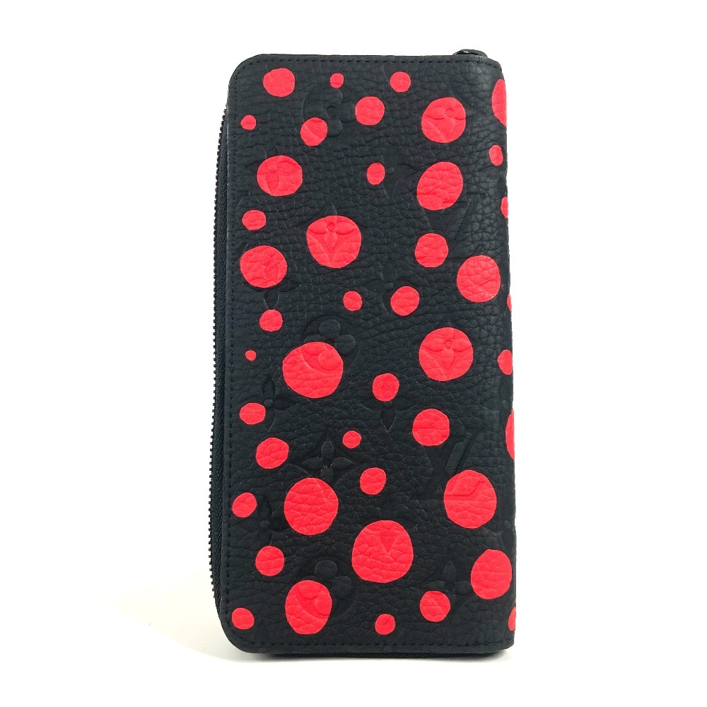 長財布 M81904 ジッピーウォレット・ヴェルティカル モノグラムアンプラント LV×YK 草間弥生 モノグラムアンプラントレザー ノワール レッド 81,675円