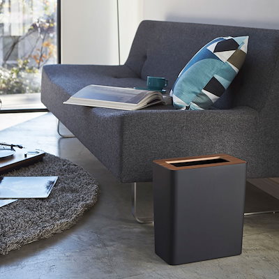 他サイト： ゴミ箱 山崎実業 RIN リン トラッシュカン 角型 ブラウンの商品画像