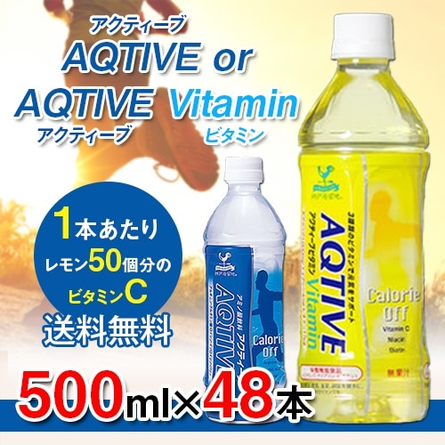 スポーツ飲料 アクティーブアクティーブビタミン　48本 体に必要な水分ミネラルを素早く摂取できます甘さ控えめのカロリーオフ　500mlPET24本2ケースセット［賞味期限：3ヶ月以上］1セ