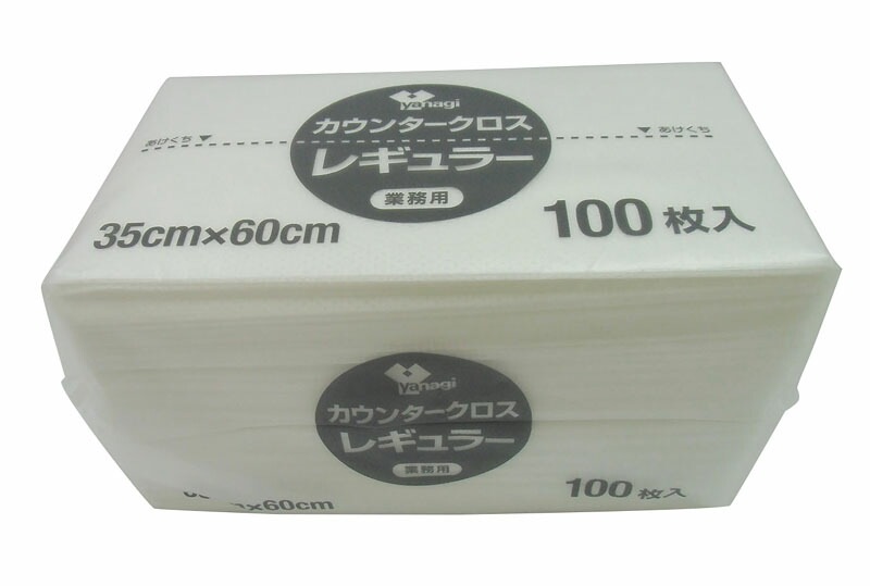 （まとめ買い）やなぎプロダクツ KT-026 カウンタークロス 袋入り レギュラー ホワイト 100枚入 [x3]