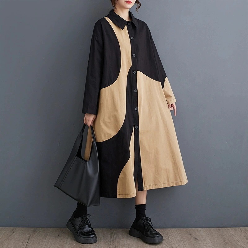 のシャツ新型ロング大きいサイズ簡単な通勤の甘い長袖