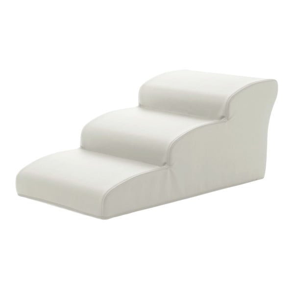 ホームテイスト SH-07-DGS-3 日本製ドッグステップPVCレザー 犬用階段3段タイプ lonis-レーニス- アイボリー メーカー直送