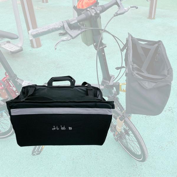 バイクフロントバスケットバッグブロンプトン折りたたみ自転車サイクリング旅行用レインカバー付き自転車バッグ