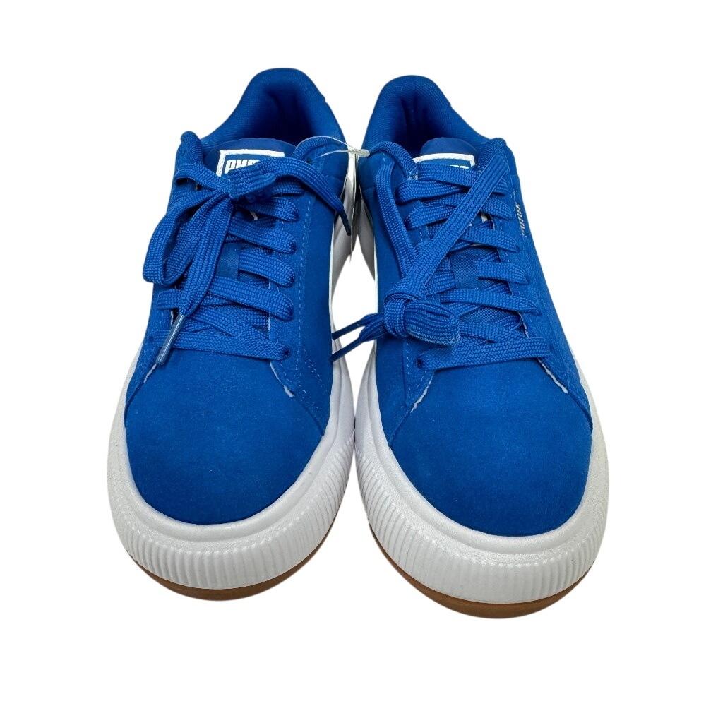 PUMA スウェード マユ レディース 23.0cm ブルー スニーカー 厚底 カジュアルシューズ プーマ ローカット