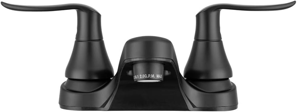 Dura Faucet DF-PL700LH-MB RVバスルーム蛇口 翼付きレバー付き マットブラック