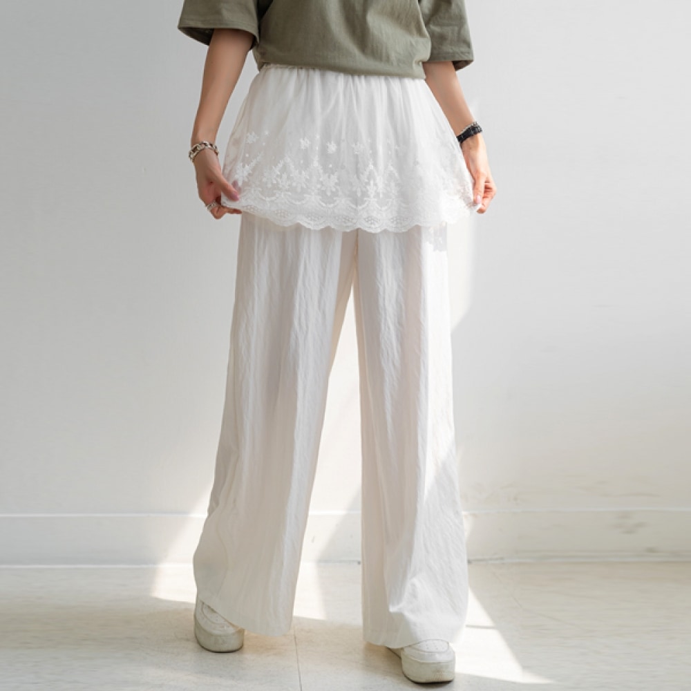 [NAK21] レースツーインワンワイドパンツNK51-PS-8